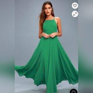 Lulas Mythical Kind Of Love Green Maxi Dress (L)